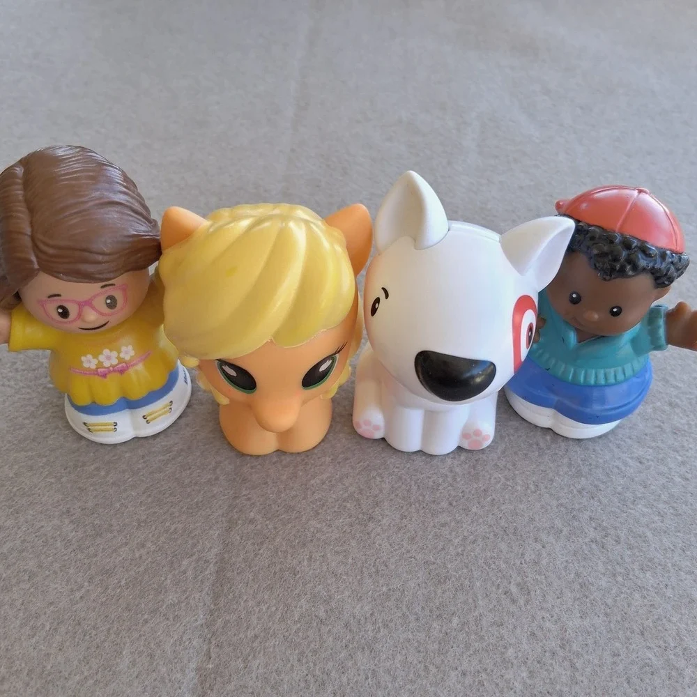 Fisher-Price Little People Target Bullseye Dog Mascot Lot 3 Figures + Playskool